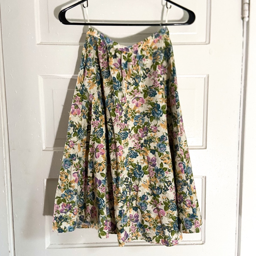 Vintages floral midi skirt